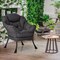 Modern Polyester Fabric Lazy Chair with Side Pocket and Tufted Design Perfect for Any Corner